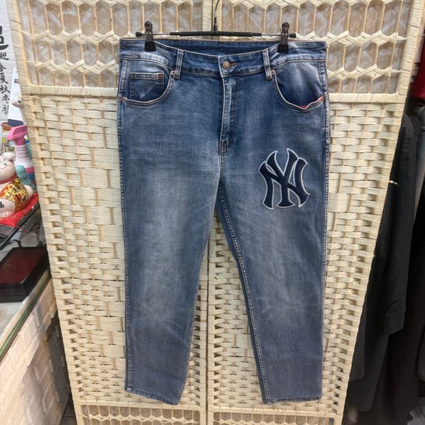 32 정품 구찌+mlb 데님바지 팝니다