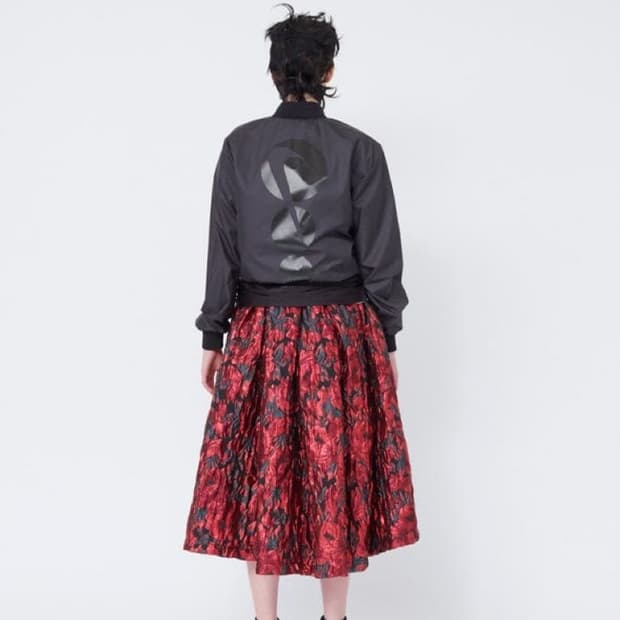 Floral Jacquard Texture Volume Skirt