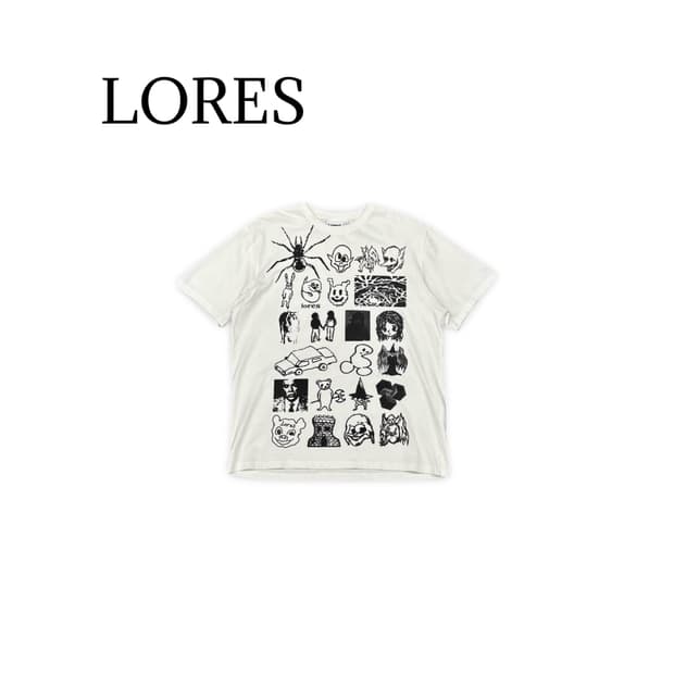 (90)LORES 그래픽 반팔 티셔츠