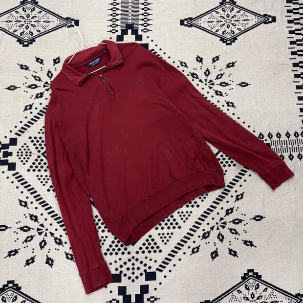 폴로 랄프로렌 골프 버건디 반집업 스웻셔츠 맨투맨 L P00032