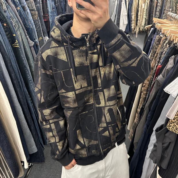 XL) 후부 올드스쿨 스트릿 후드집업