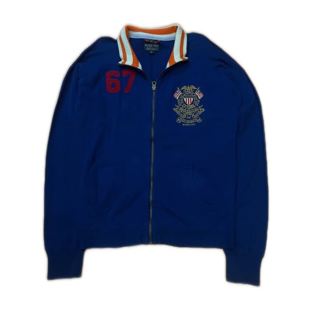 ✨90s 폴로 랄프로렌 치프키프 금장 네이비 니트 집업✨