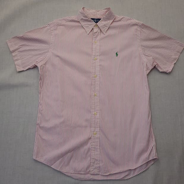 폴로 랄프로렌 스트라이프 반팔 셔츠 L