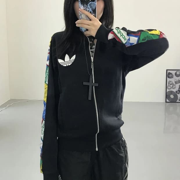 아디다스 테이프 라벨 슈퍼스타 트랙탑 져지 자켓