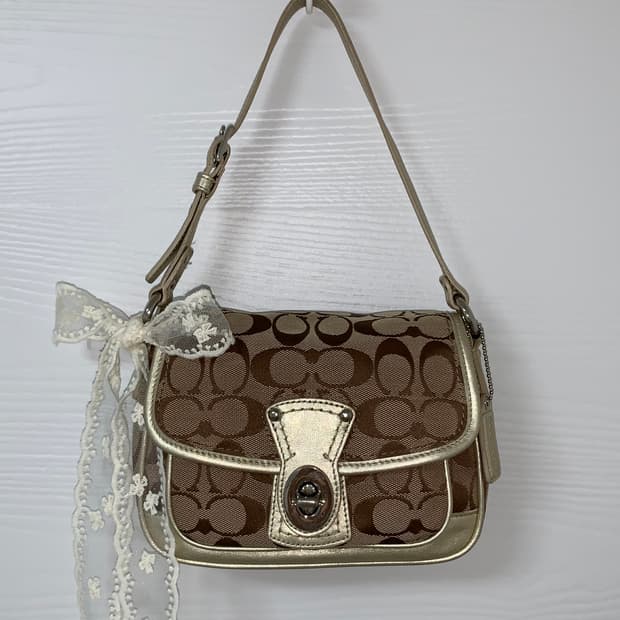 Coach gold mini bag