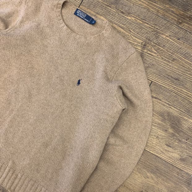 폴로 랄프로렌 베이지 울 니트 S