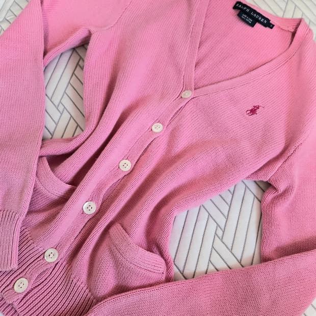 핑크포니 폴로니트가디건 s