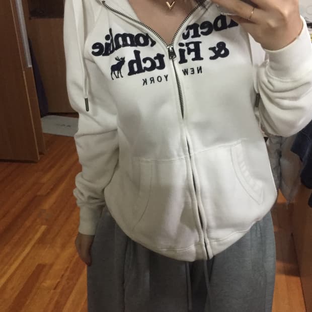 아베크롬비 대장 화이트 후드집업