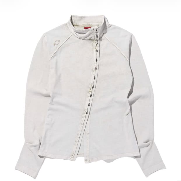 (구함) 미스치프 워시드 저지 셔츠 라이트 베이지