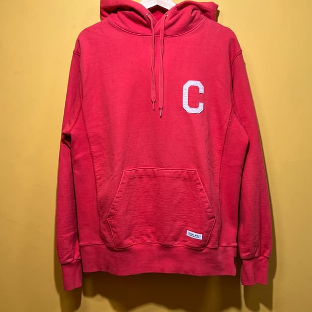 [M] 커버낫 Covernat 컬리지 로고 레드 후디 스웨트 후드티