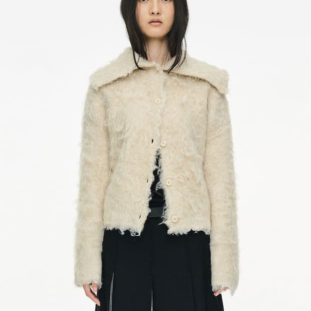 세릭 가디건 Hairy Collar Cardigan