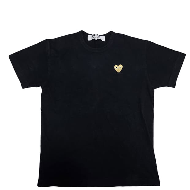 꼼데가르송 플레이 골드와펜 블랙 반팔