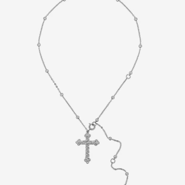 센티멍 실버 십자가 목걸이