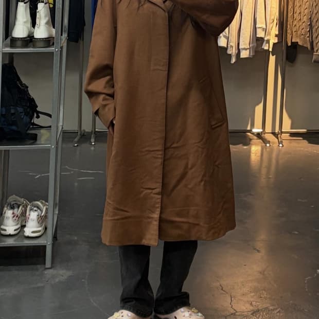 재팬빈티지 브라운 캐시미어 코트 A2775