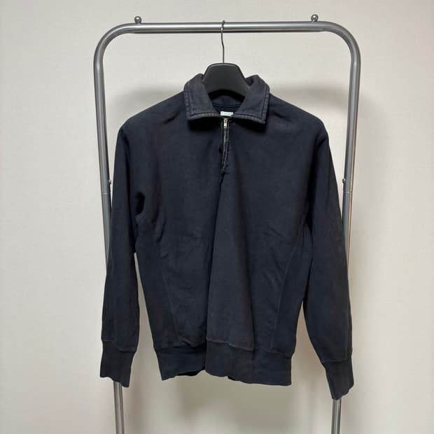 2) a.presse 아프레쎄 24AW 하프집업 스웻셔츠 블랙