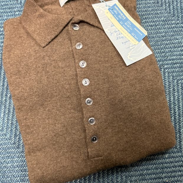 웨이비니스 라이너 블룸 카라 니트 - Brown 3사 새상품