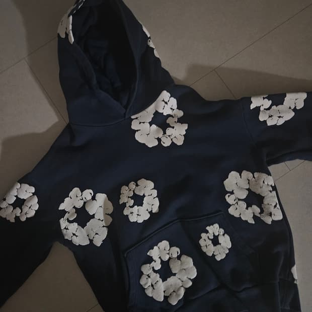 데님 티어스 남색 후드티 사이즈 m