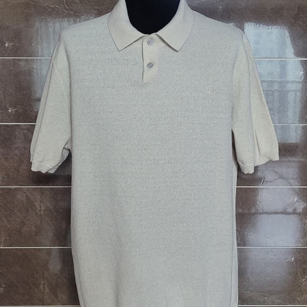 👔남성105사이즈👔올젠 얇은 니트 반팔 베이지