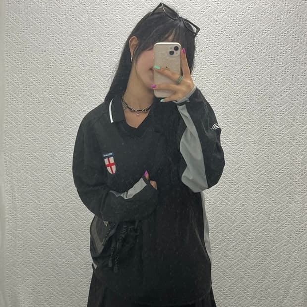 엄브로 블록코어 잉글래드 축구 카라 롱슬리브 105 C06799