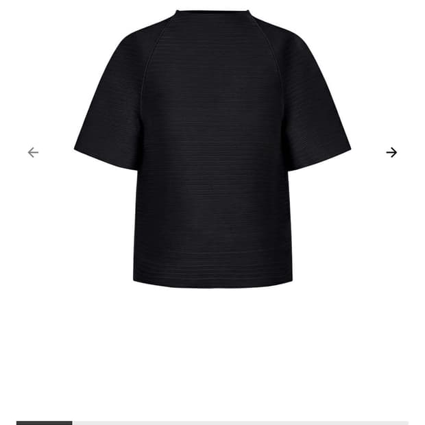 amomento Men's Pleats Raglan Top, Black