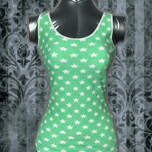 빈티지 스타 테리 슬리브리스 갸루 키치