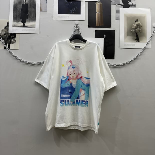 블루 아카이브 타카나시 호시노 썸머 오버핏 티셔츠