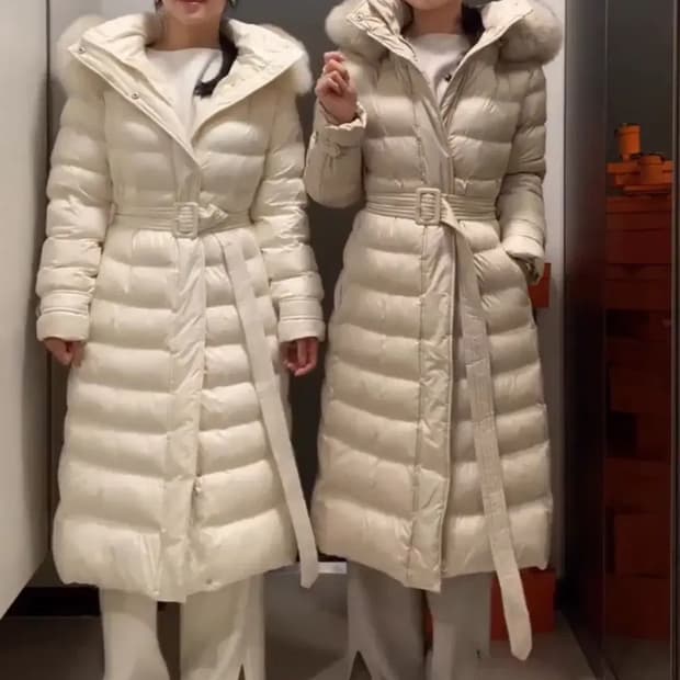 라네뜨 덕다운 롱패딩(베이지)