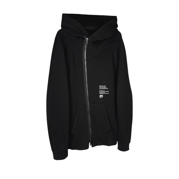 deconstructed full zip hoodie