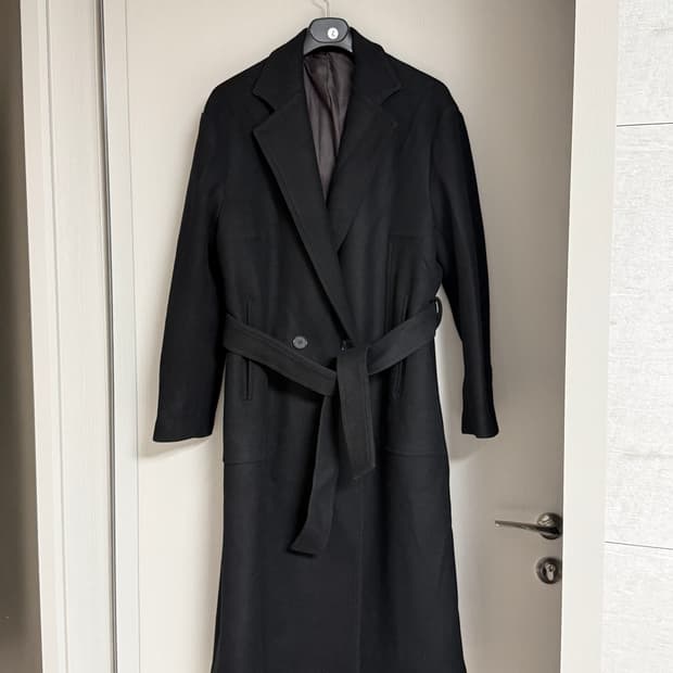 드윕 울100 오버핏 롱코트 