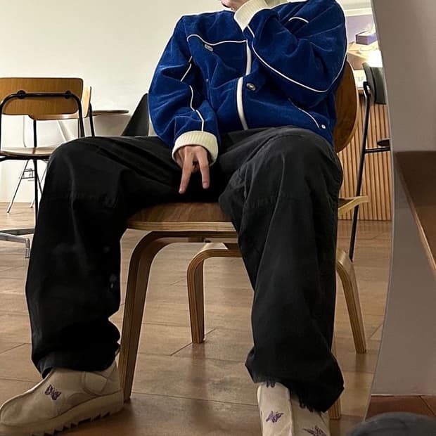 [XL] 세터 하젠 벨루어 숏 트랙 자켓 블루