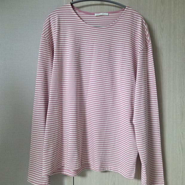 자라 zara 스트라이프 자카드 티셔츠 L