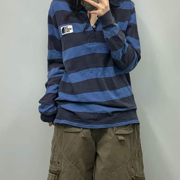 노스페이스 단가라 럭비 카라 티셔츠