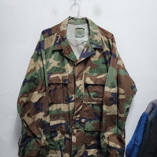미군 밀리터리 카모플라쥬 상의