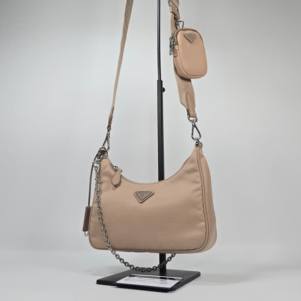 프라다 테수토 리에디션 체인 크로스백 호보백 숄더백
