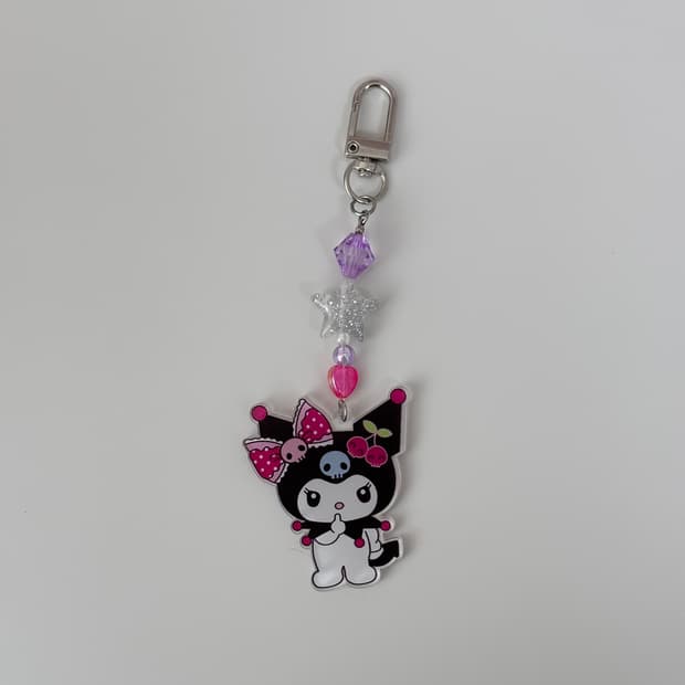 [@이벤트@] 산리오 핸드메이드 비즈 키링 쿠로미 키치 펑크 y2k