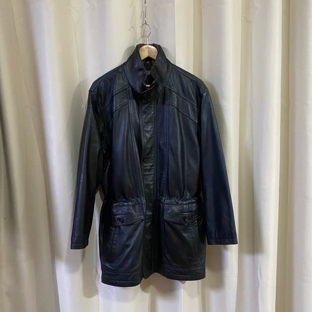 Vintage Leather Parka Jacket