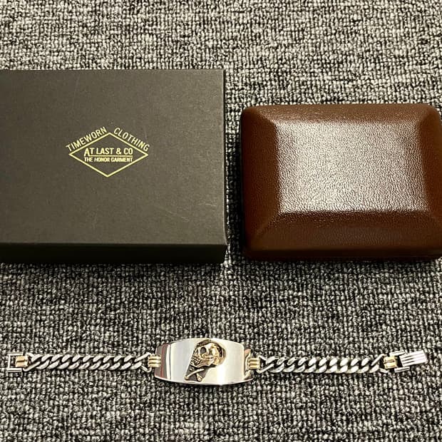 엣라코 AT LAST & CO 스컬콤비 10K 브레이슬릿 풀박스 