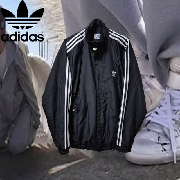 ADIDAS 90's Black Over-fit Windbreak