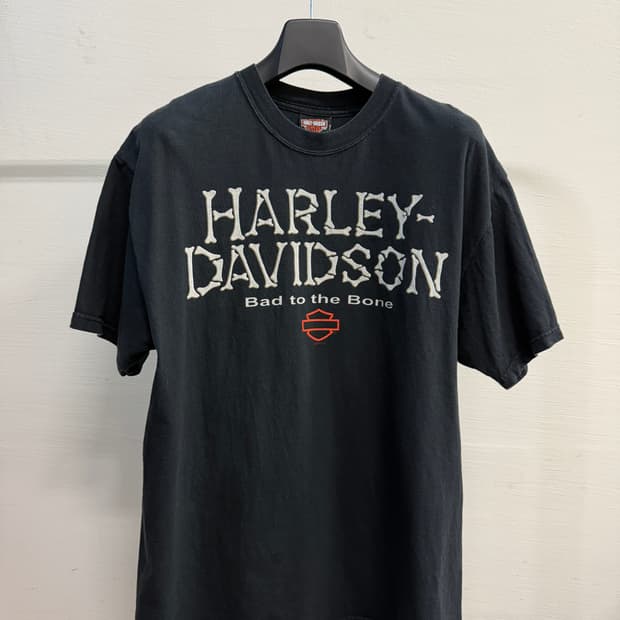 빈티지 할리데이비슨 Bad to the Bone 티셔츠 L