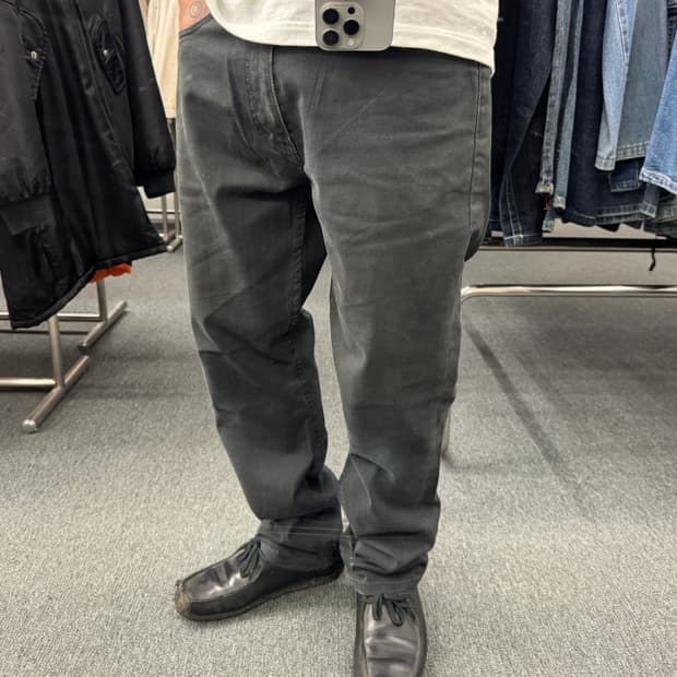 33)리바이스 빈티지 513 블랙 데님팬츠