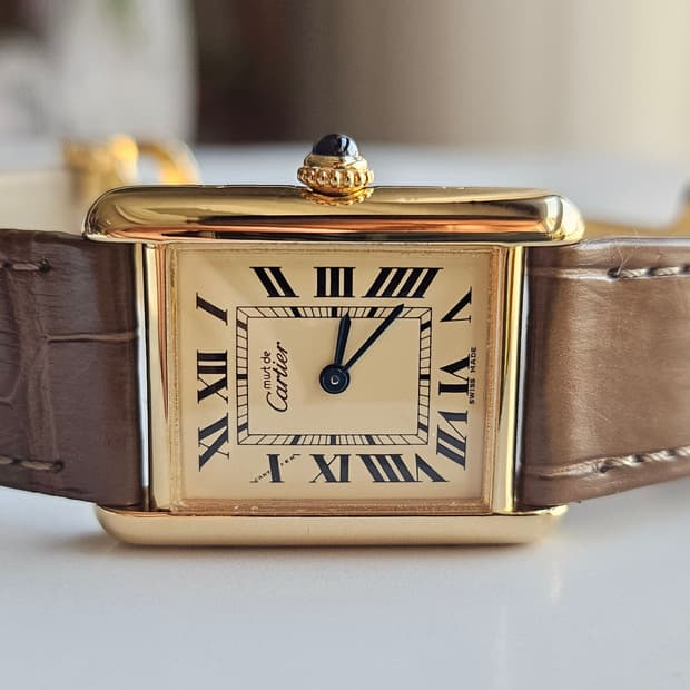 까르띠에 빈티지 탱크머스트 스몰 쿼츠