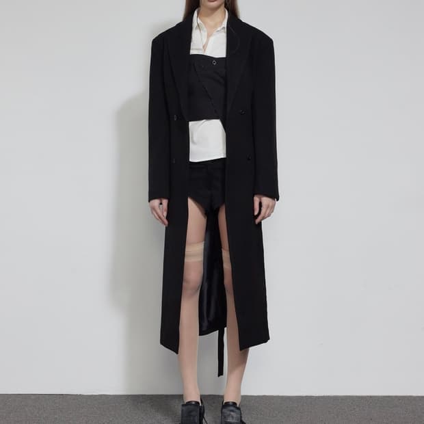 구해요 보헴서 롱코트 HOOKED SLIT MAXI DOUBLE COAT