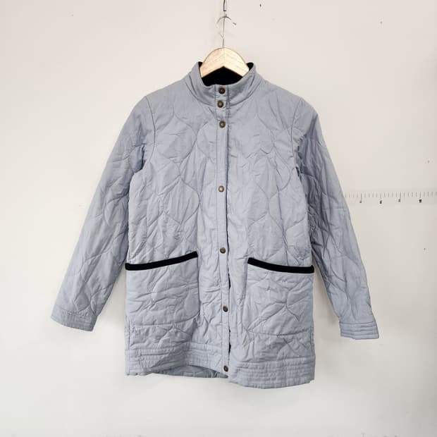 바버 퀼팅 자켓 블루