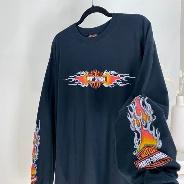 할리데이비슨 00’s 플레임 롱슬리브