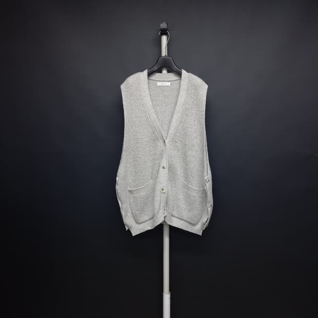 새 AGAIN be 춘추동 루즈박시핏 니트 베스트 F 44-77