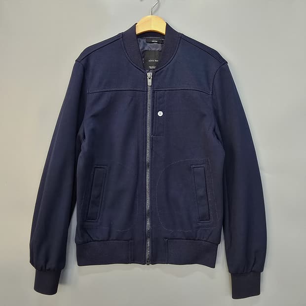 자라(ZARA) 베이직 집업 블루종 네이비 M