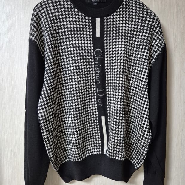 (정품) 크리스찬 디올 90's 멀티 패턴 블랙 니트 95 스웨터