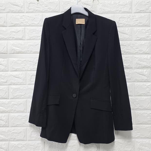 미샤 블랙 싱글 버튼 자켓 M