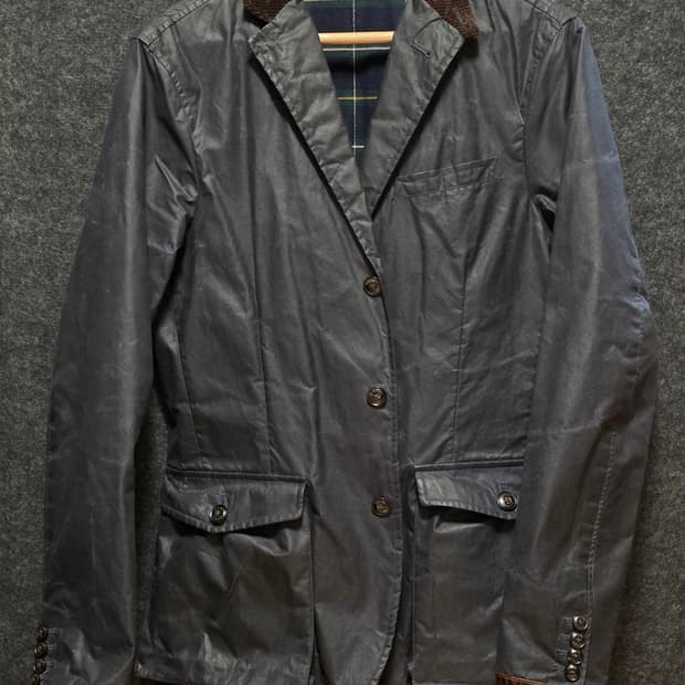 폴로 랄프로렌 왁스 코튼 헌팅 재킷 (S / 블랙 와치 안감)