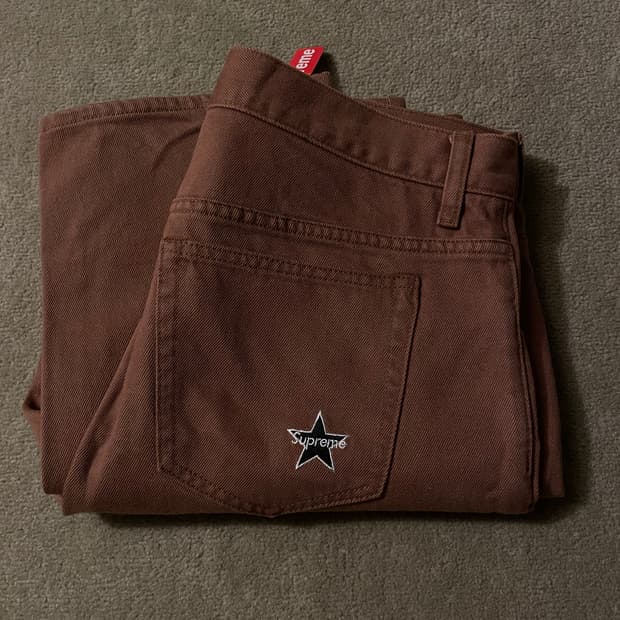 슈프림 브라운 데님 팬츠